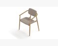 KLARA Upholstered chair with armrests 3D 모델 
