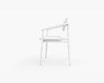 KLARA Upholstered chair with armrests Modelo 3D