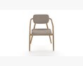 KLARA Upholstered chair with armrests Modèle 3d