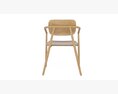 KLARA Upholstered chair with armrests Modelo 3d