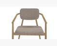 KLARA Upholstered chair with armrests Modelo 3d