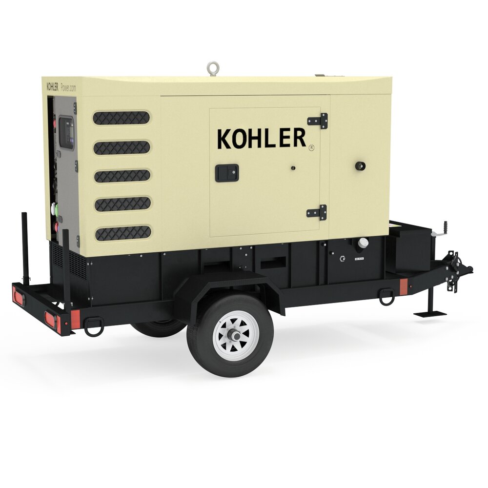 Kohler Industrial Diesel Generators Single Send color 3D 모델 