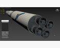 LGM-30 AB Minuteman Intercontinental Ballistic Missile 3D模型 clay render