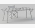 LINK Wooden Table and Chair by Varaschin 3D-Modell
