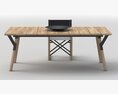 LINK Wooden Table and Chair by Varaschin 3D модель