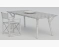 LINK Wooden Table and Chair by Varaschin Modello 3D