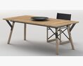 LINK Wooden Table and Chair by Varaschin Modèle 3d