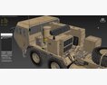 M983 HEMTT Patriot Tractor Truck 3Dモデル dashboard