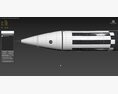 MGM-31 Pershing 1 Solid-Fueled Ballistic Missile 3D 모델  top view