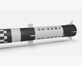 MGM-31 Pershing 1 Solid-Fueled Ballistic Missile 3D-Modell clay render