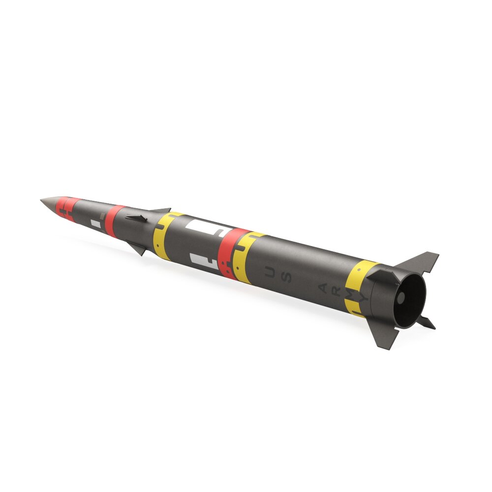 MGM-31B Pershing 2 solid fueled ballistic missile 3D 모델 