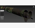 MGM-31B Pershing 2 solid fueled ballistic missile 3d model