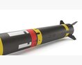 MGM-31B Pershing 2 solid fueled ballistic missile Modello 3D vista frontale