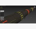 MGM-31B Pershing 2 solid fueled ballistic missile 3D модель clay render