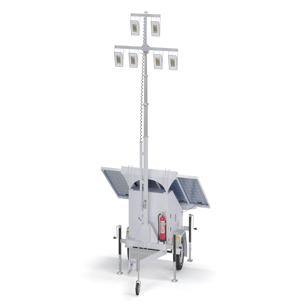 Military Solar Light Tower Modelo 3D
