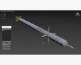 Missile Igla SA 18 Anti-Aircraft missile 3D-Modell Seitenansicht