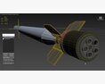 Missile Igla SA 18 Anti-Aircraft missile 3D模型 顶视图