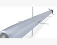 Missile Igla SA 18 Anti-Aircraft missile Modèle 3d vue frontale