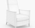 Modern Upholstered Arm Lounge Chair 3d model