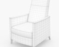Modern Upholstered Arm Lounge Chair 3d model