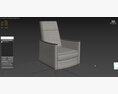 Modern Upholstered Arm Lounge Chair 3D 모델 