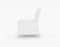 Modern Upholstered Arm Lounge Chair Modelo 3d