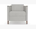 Modern Upholstered Arm Lounge Chair Modèle 3d
