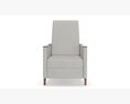 Modern Upholstered Arm Lounge Chair Modelo 3D