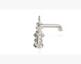 Mounted Lavatory Faucet Nickel Vintage Brass Modello 3D