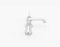 Mounted Lavatory Faucet Nickel Vintage Brass 3D 모델 