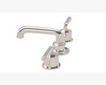 Mounted Lavatory Faucet Nickel Vintage Brass 3D 모델 
