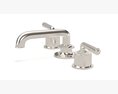 Mounted Lavatory Faucet Nickel Vintage Brass Modello 3D