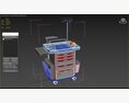 MS3C-500T Lite Emergency Crash Medication Cart 3D模型