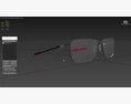 Oakley Ejector Narrow Prizm Black Lenses Satin Black Sunglass 3d model