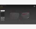 Oakley Ejector Narrow Prizm Black Lenses Satin Black Sunglass 3Dモデル
