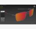 Oakley Ejector Prizm Ruby Lenses Matte Gunmetal Frame Sunglass Modelo 3d