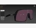 Oakley Kato Sutro S Prizm Road Black Lenses Polished Sunglass Modello 3D