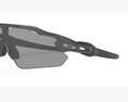 Oakley Radar EV Pitch Prizm Black Frame Polished Sunglasses Modèle 3d