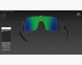 Oakley Sutro Prizm Jade Lenses Black Frame Sunglass Modello 3D