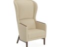 Ofs Ansel Lounge full hight back Chair Modello 3D