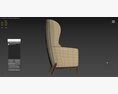 Ofs Ansel Lounge full hight back Chair Modello 3D