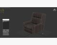 Pelle Leather Reclining Chair 3D модель