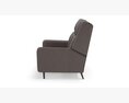 Pelle Leather Reclining Chair Modello 3D