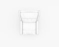 Pelle Leather Reclining Chair 3D模型