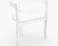 PIGRECO Wooden chair with integrated cushion 3d model