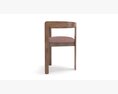 PIGRECO Wooden chair with integrated cushion Modelo 3d