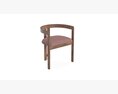 PIGRECO Wooden chair with integrated cushion Modèle 3d