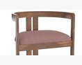 PIGRECO Wooden chair with integrated cushion Modèle 3d