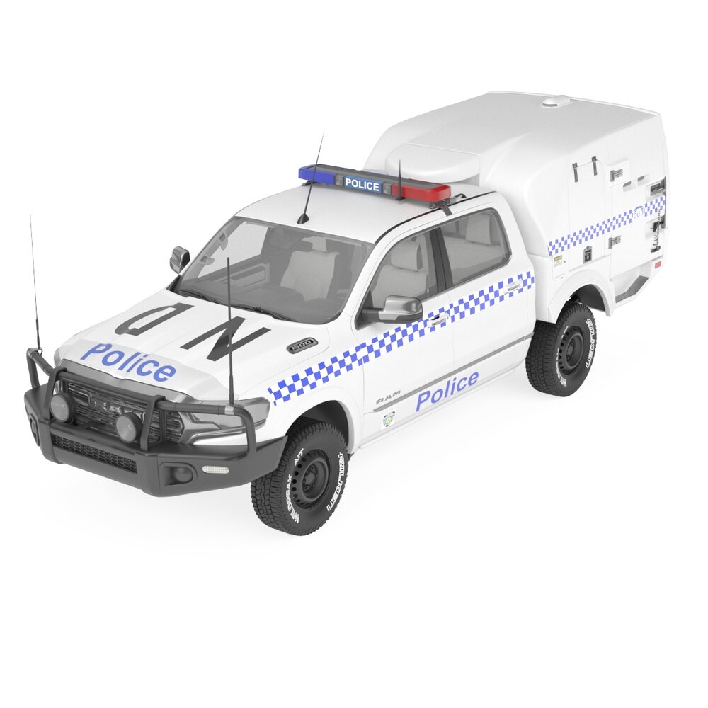 Police Paddy Wagon Dodge RAM 1500 With Interior 3D model