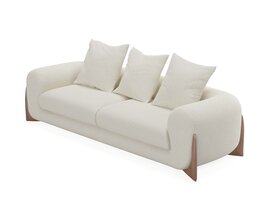 Porada SOFTBAY 3 seater fabric sofa Modèle 3D